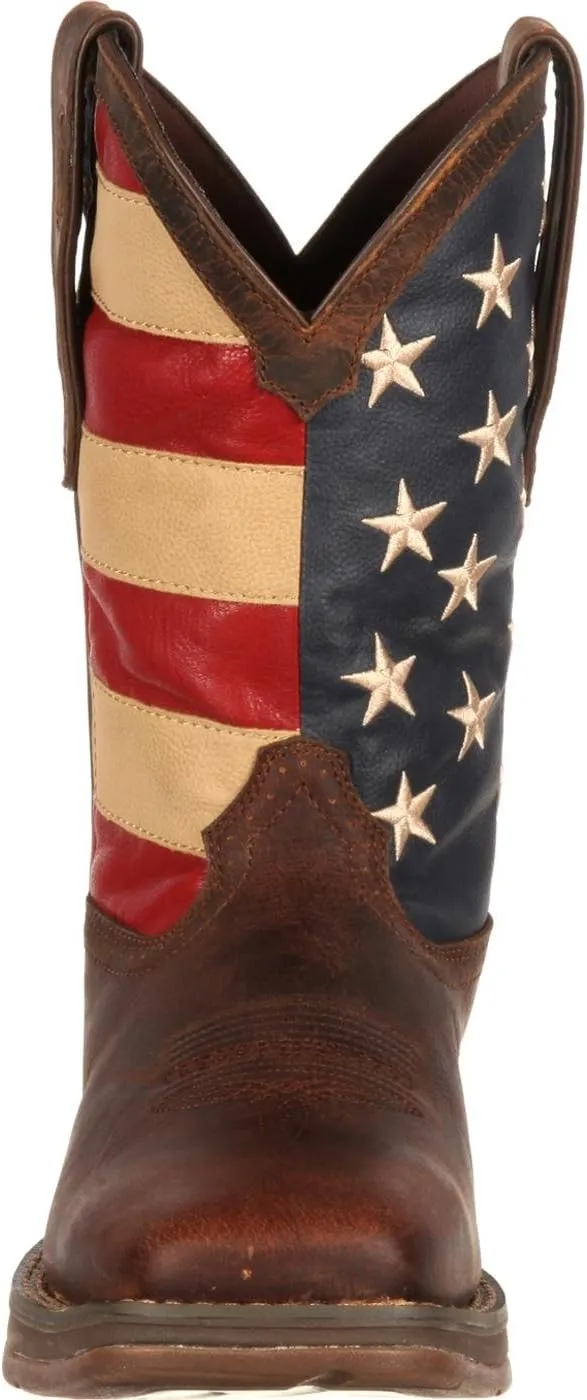 Durango Men's Patriotic Pull-On Western Flag Boots Brown