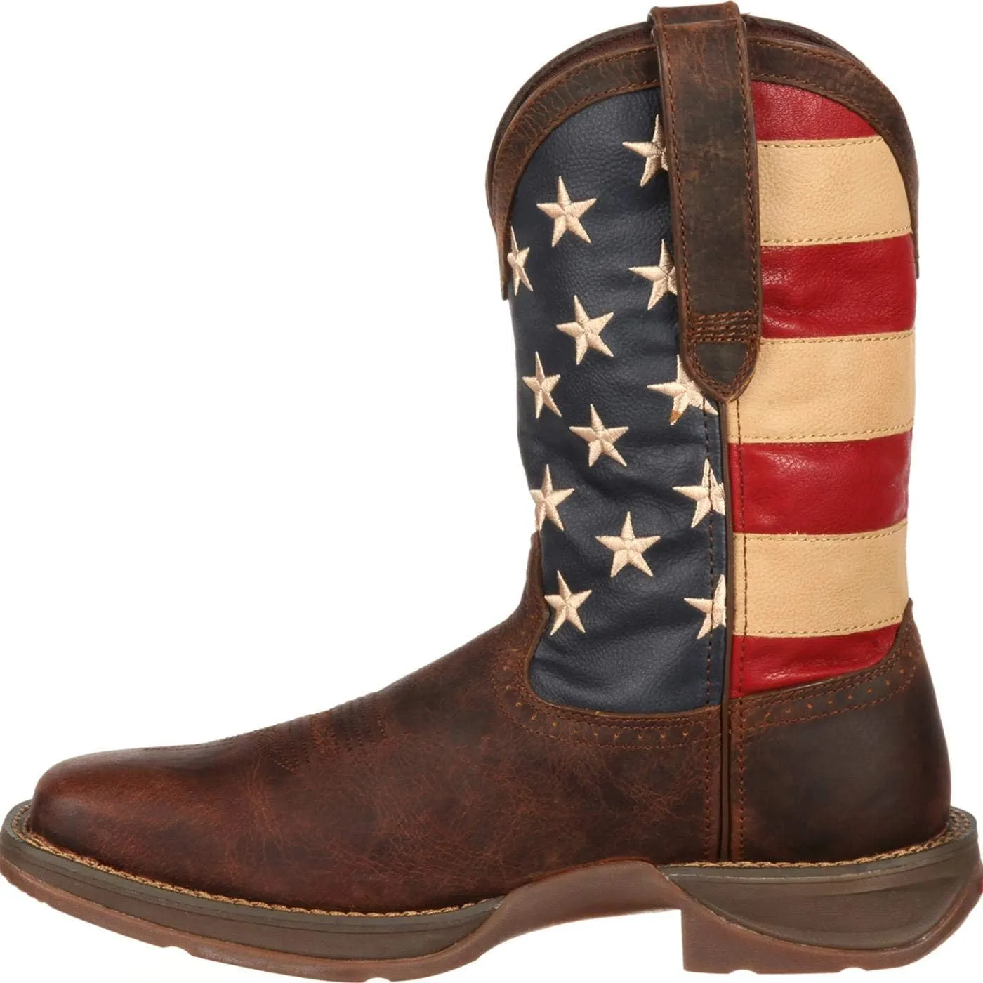 Durango Men's Patriotic Pull-On Western Flag Boots Brown