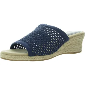 Easy Street Womens Jubilee Woven Faux Suede Espadrilles