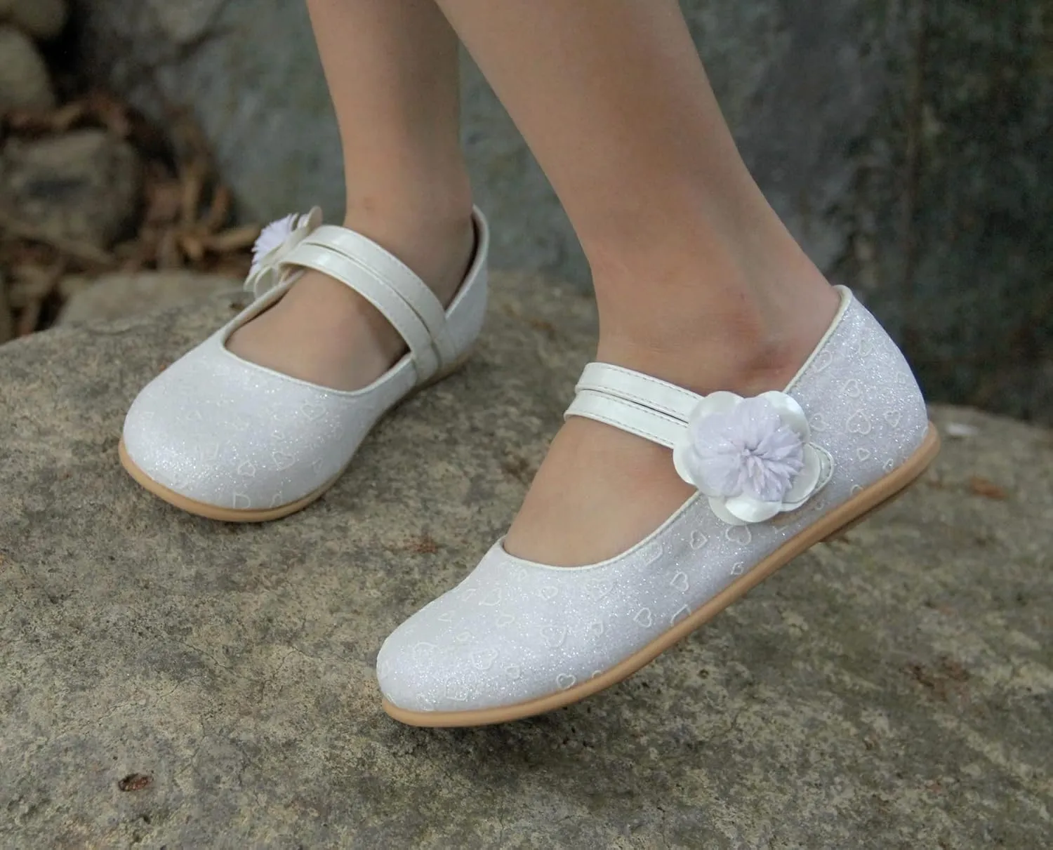 EIGHT KM Toddler Girls Dress Shoes – Girls Mary Jane Shoes | Mary Jane Flats - Ballet Flats – Party, Flower Girl, Wedding Dress Shoes for Girls – Comfortable & Non-Slip Design for Ages up to 7