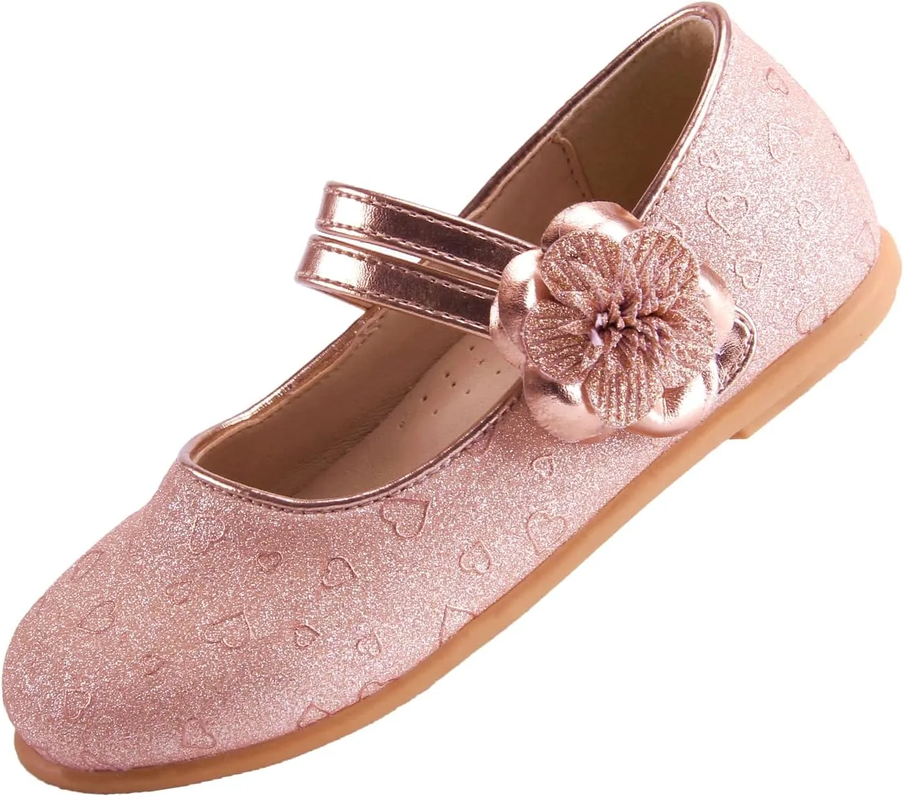 EIGHT KM Toddler Girls Dress Shoes – Girls Mary Jane Shoes | Mary Jane Flats - Ballet Flats – Party, Flower Girl, Wedding Dress Shoes for Girls – Comfortable & Non-Slip Design for Ages up to 7