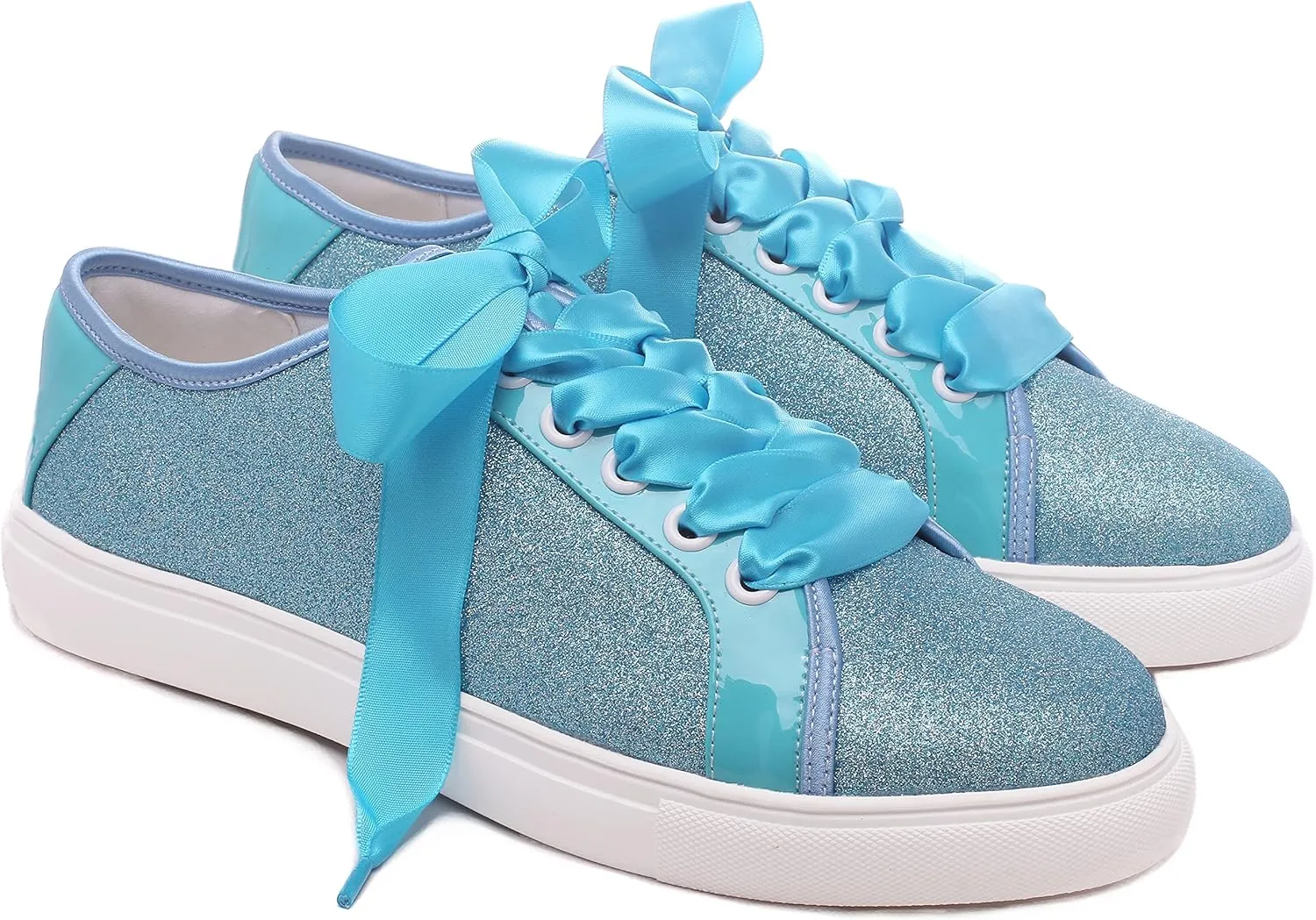 Elivandon Wedding Shoes Bling Bridal Sneakers Flats Bride Tennis Shoes Shiny Sequin Sparkly Sneakers