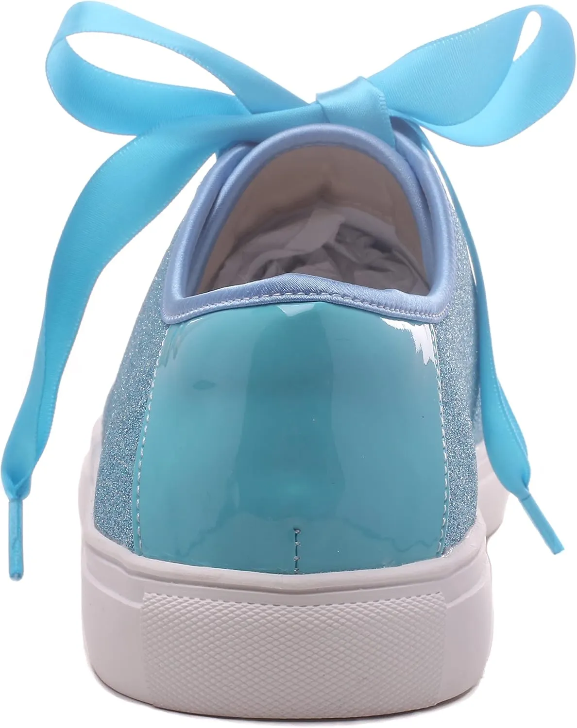 Elivandon Wedding Shoes Bling Bridal Sneakers Flats Bride Tennis Shoes Shiny Sequin Sparkly Sneakers