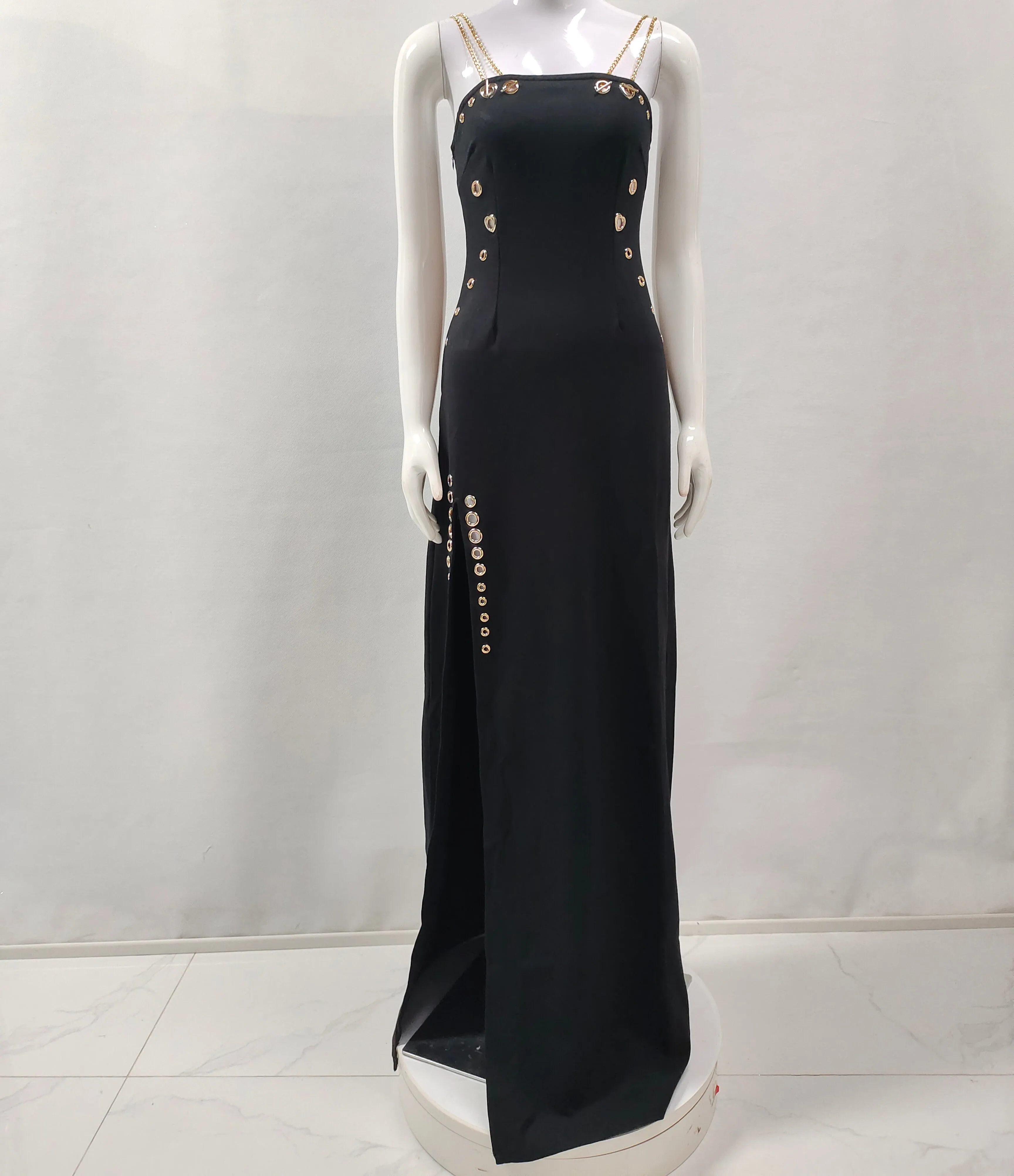 Elliette Off-Shoulder Eyelet-Detailing Semi-Sheer Maxi Dress