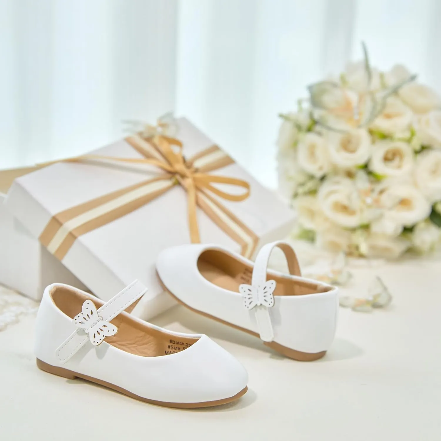 ESTINE Toddler Little Girls Ballet Shoes Baby Kids Princess Dress Wedding Strap Mary Jane Flats