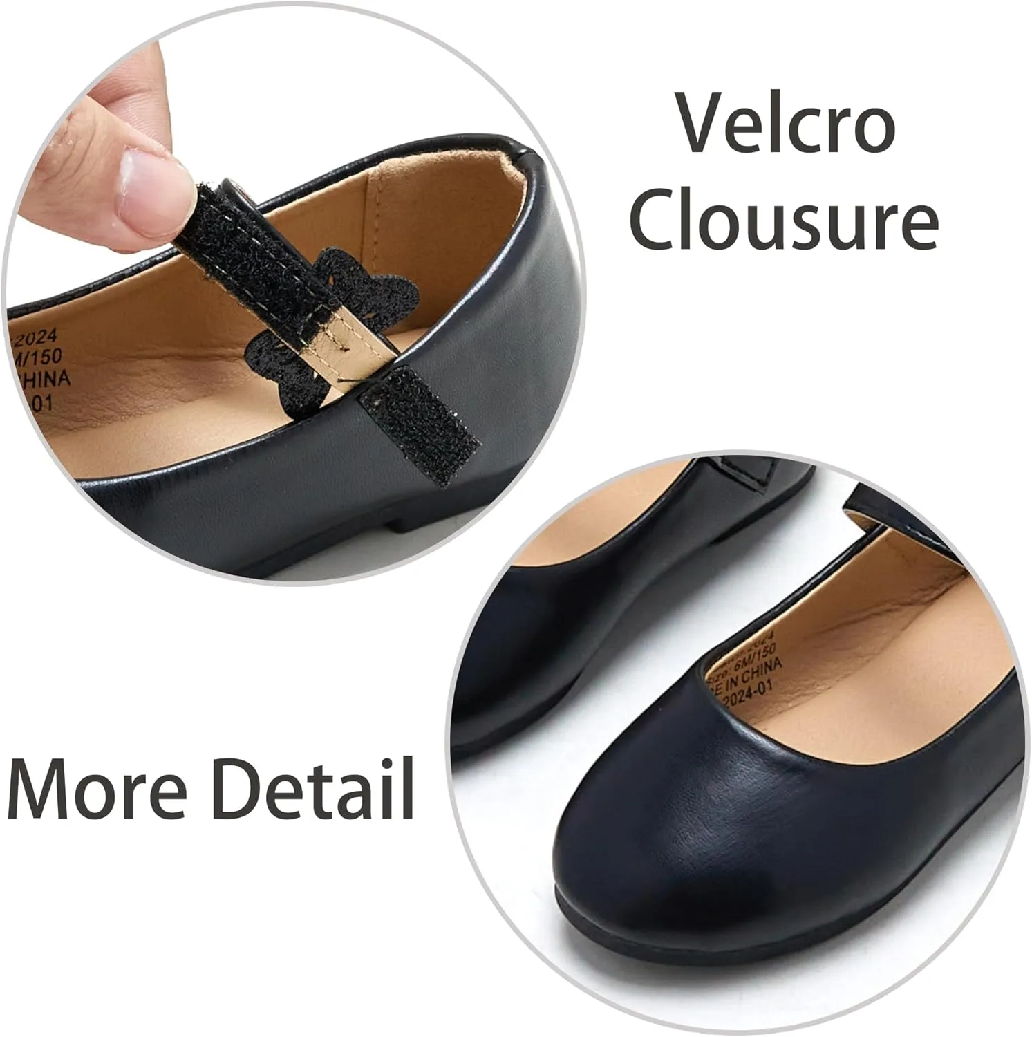 ESTINE Toddler Little Girls Ballet Shoes Baby Kids Princess Dress Wedding Strap Mary Jane Flats