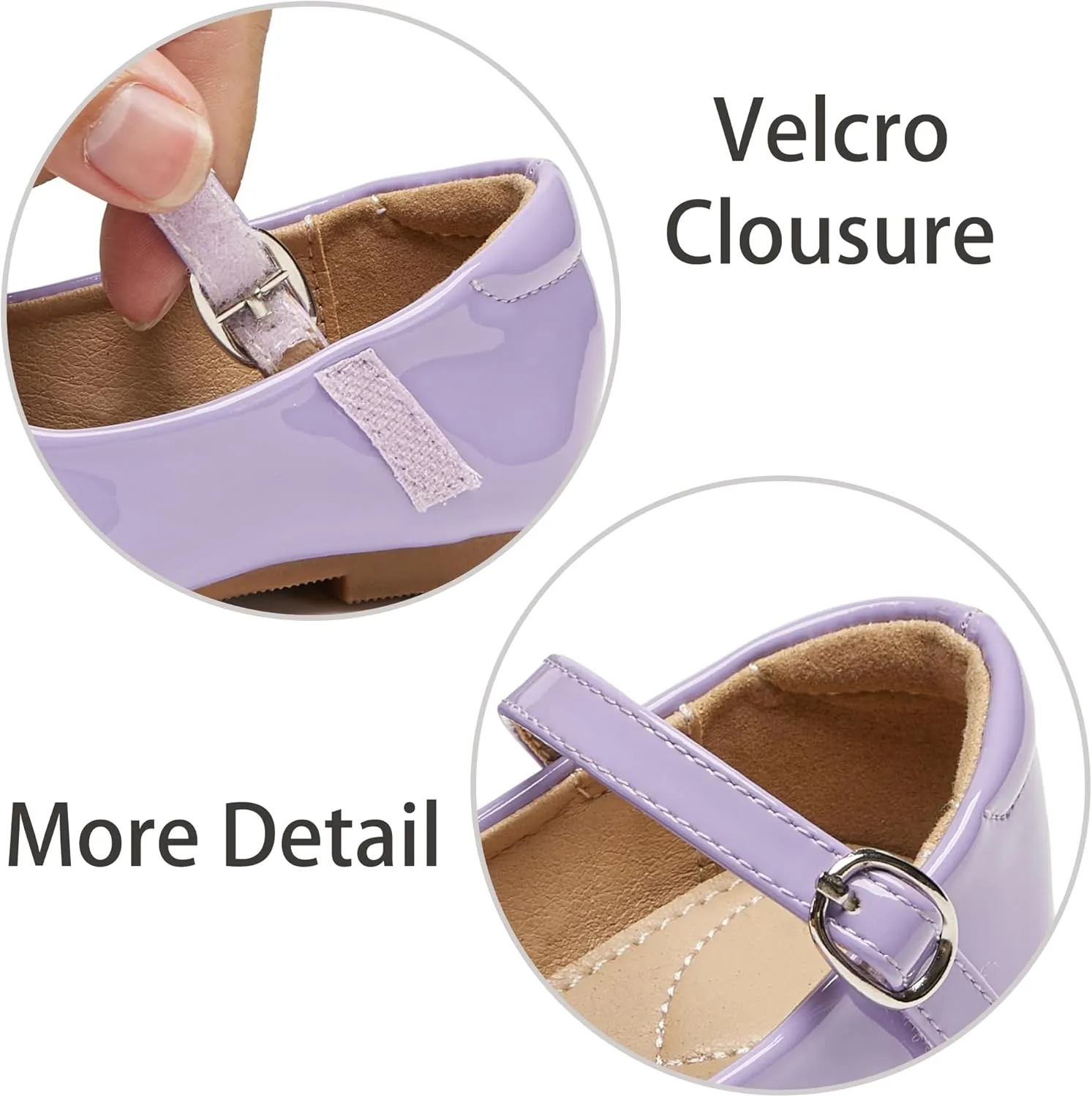 ESTINE Toddler/Little Kid Girls Dress Mary Jane Flats Flowers Fashion Princess Ballet Shoes