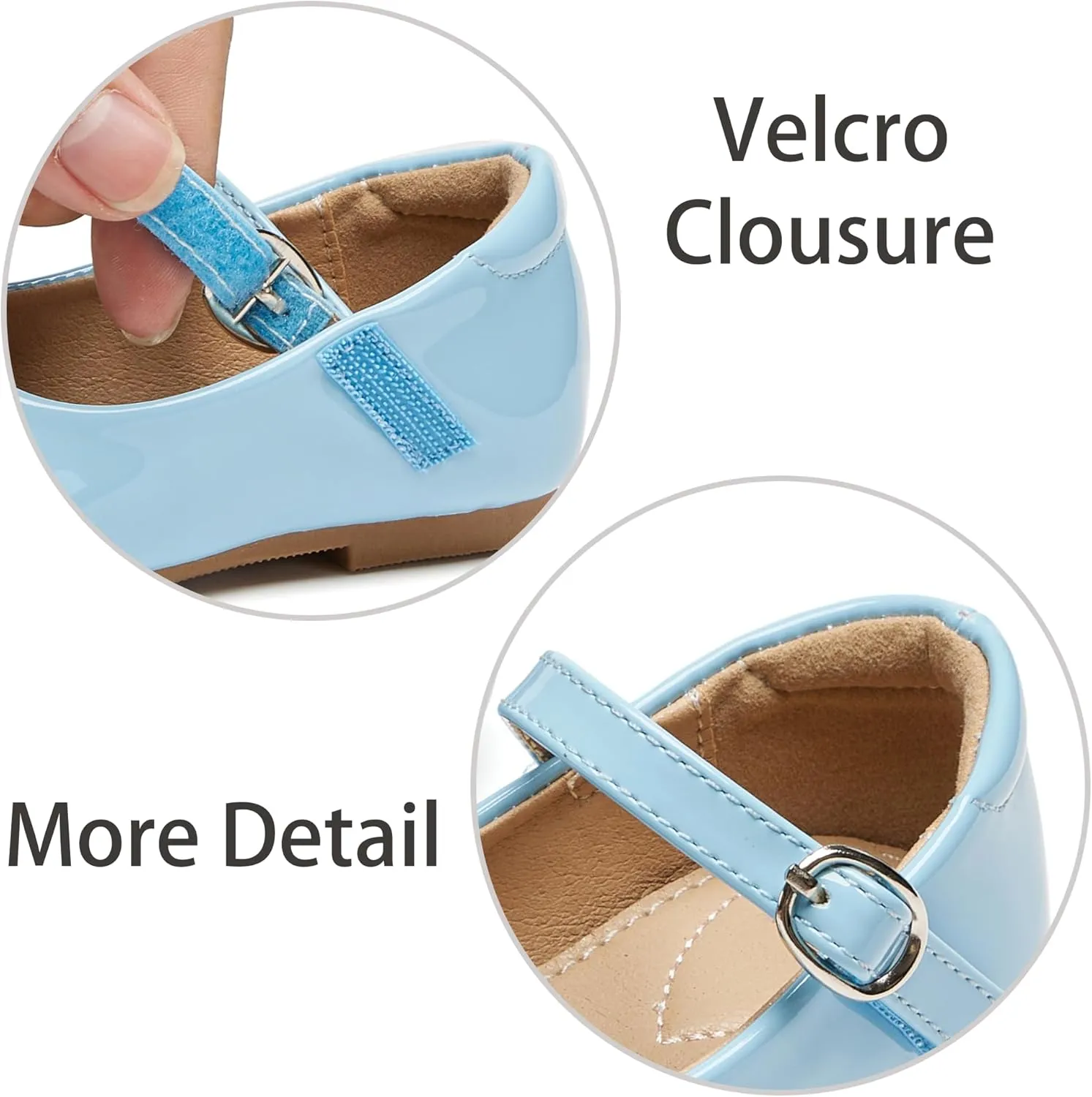 ESTINE Toddler/Little Kid Girls Dress Mary Jane Flats Flowers Fashion Princess Ballet Shoes