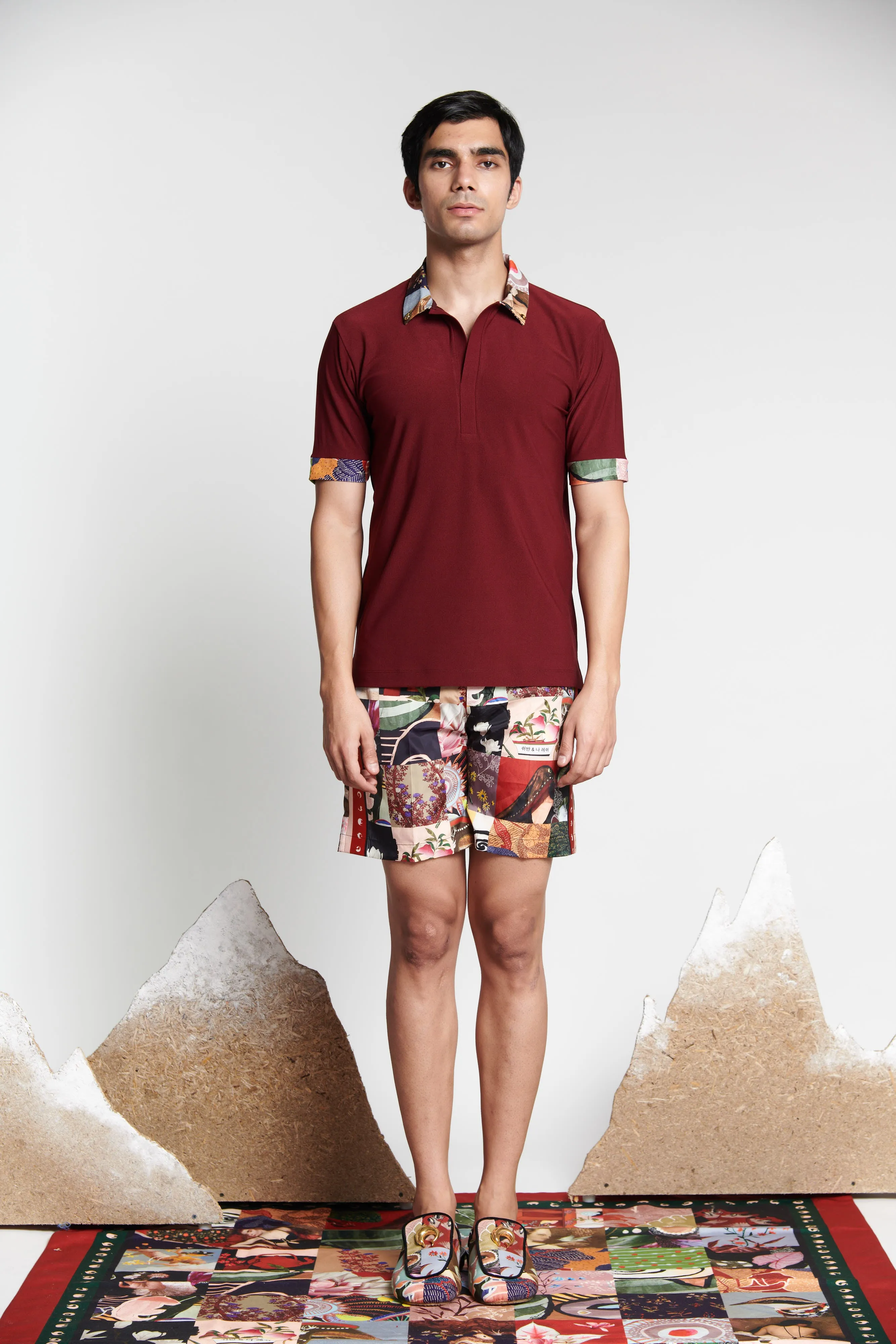 Farrago Haemo Polo with Printed Collar