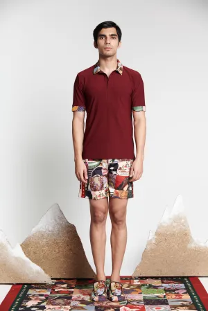 Farrago Haemo Polo with Printed Collar