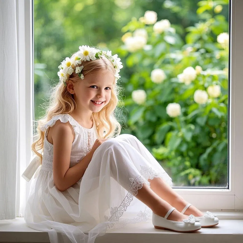 Felix & Flora Toddler Little Girls Dress Shoes - Flower Girls Mary Jane Flats Ballet Shoes Party Wedding