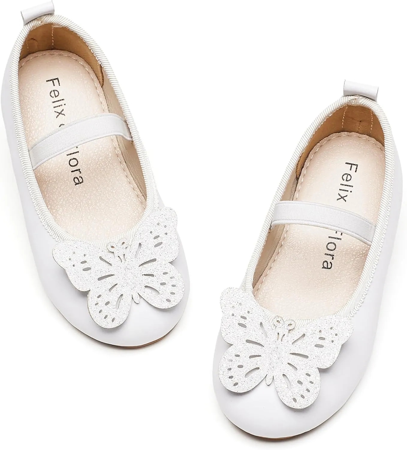 Felix & Flora Toddler Little Girls Dress Shoes - Flower Girls Mary Jane Flats Ballet Shoes Party Wedding