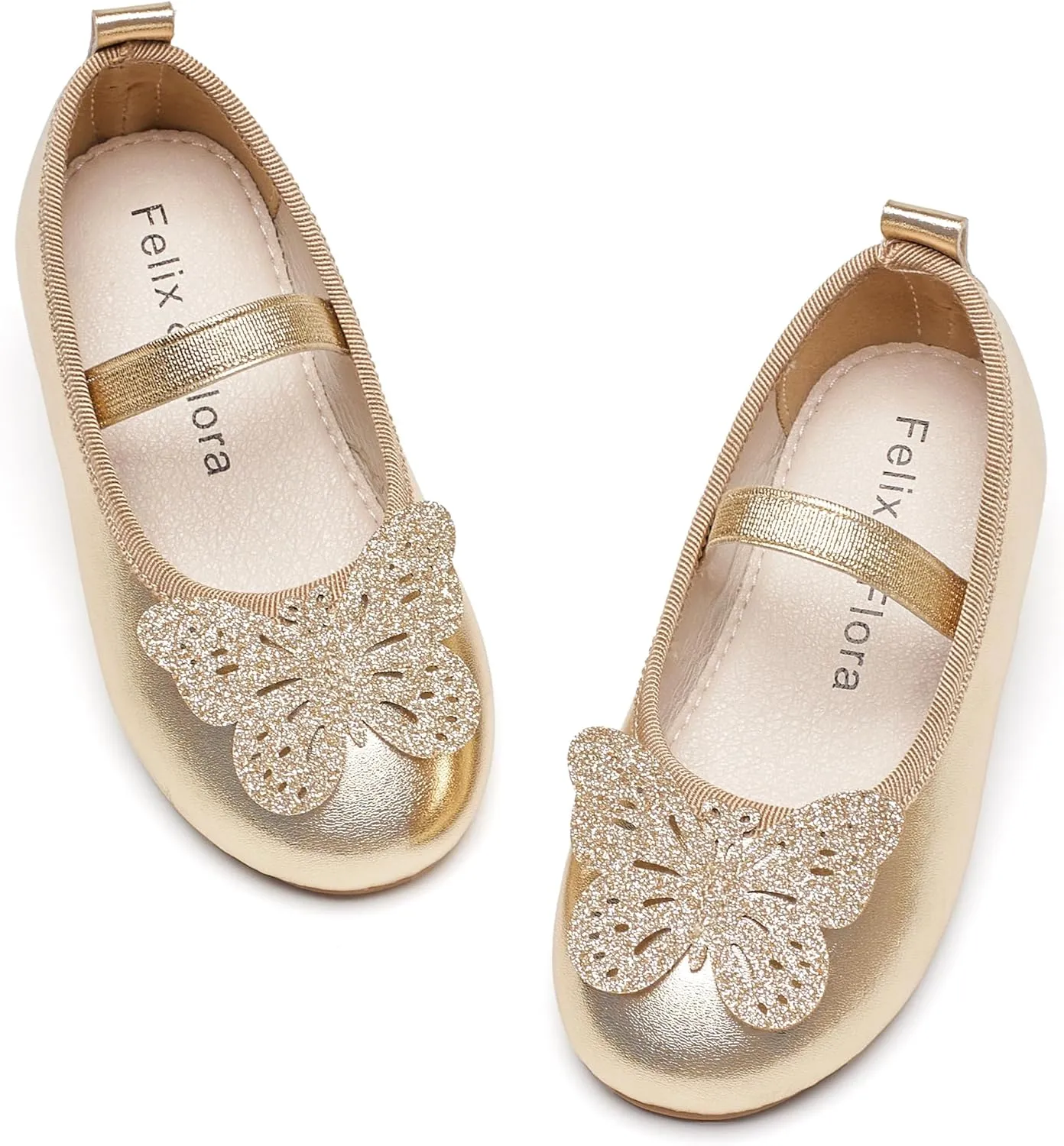 Felix & Flora Toddler Little Girls Dress Shoes - Flower Girls Mary Jane Flats Ballet Shoes Party Wedding