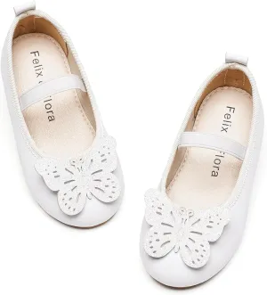 Felix & Flora Toddler Little Girls Dress Shoes - Flower Girls Mary Jane Flats Ballet Shoes Party Wedding
