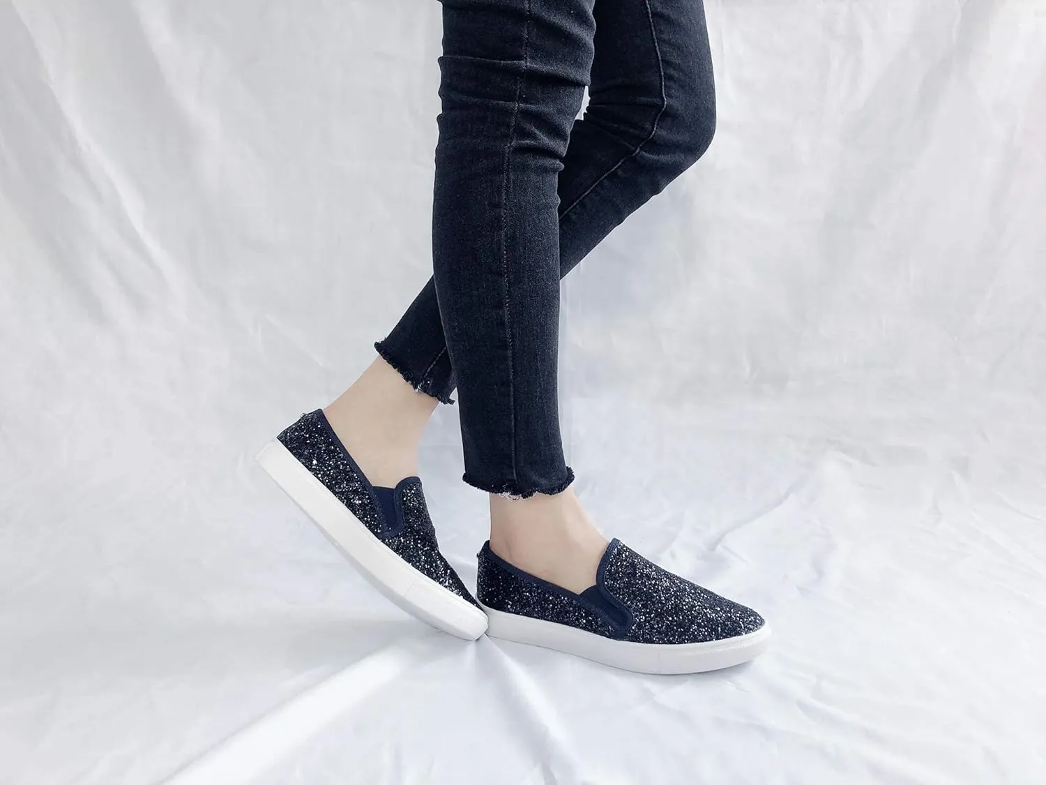 FEVERSOLE Women's Fashion Slip-On Sneaker Casual Flat Loafers