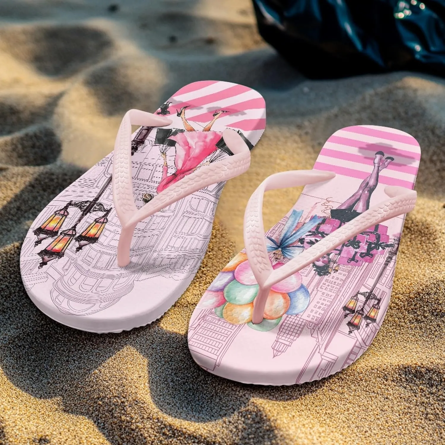 Flip Flops for Women Comfortable EVA Beach Sandals Cute Summer Non Slip Gym Slippers Bathroom Shower Shoes
