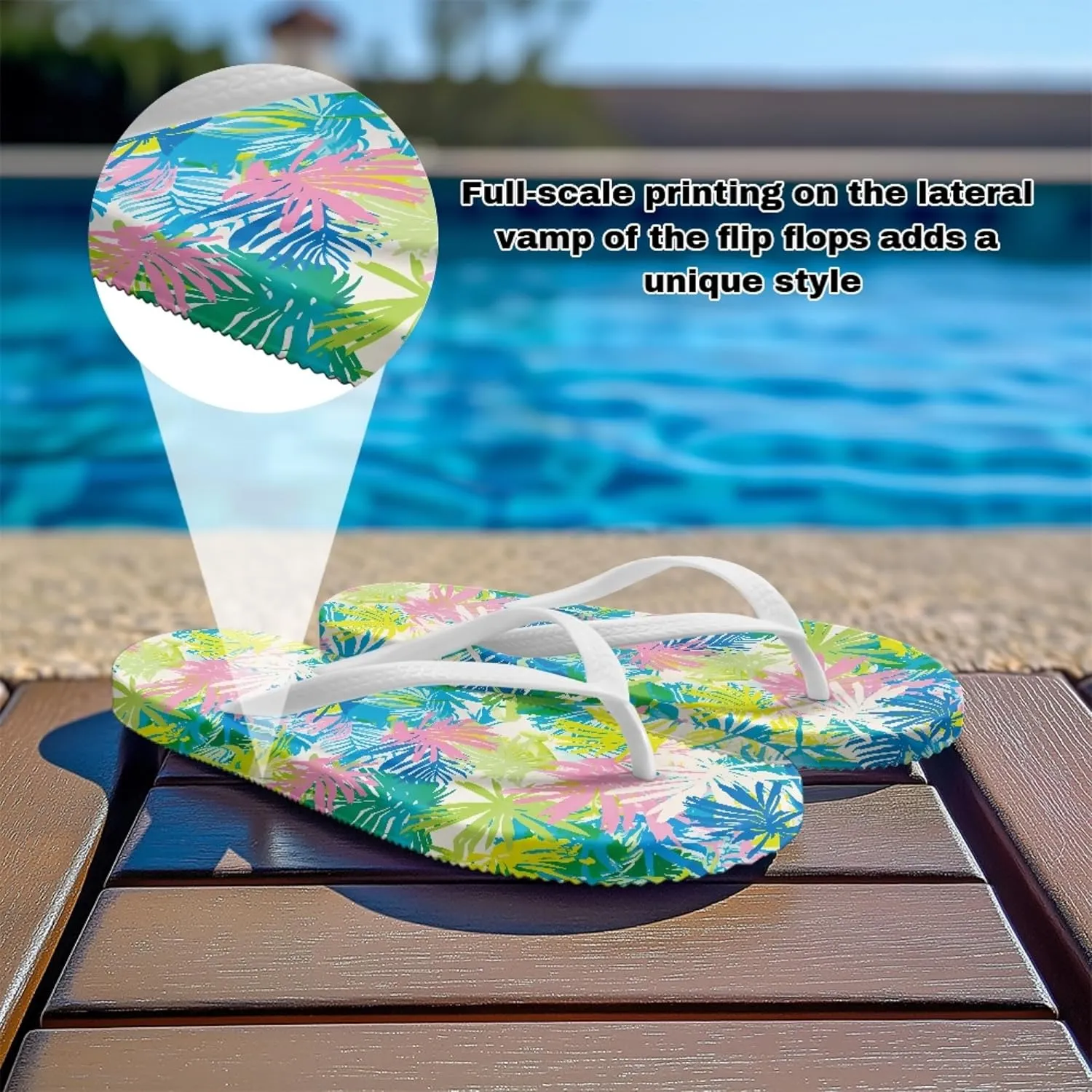 Flip Flops for Women Comfortable EVA Beach Sandals Cute Summer Non Slip Gym Slippers Bathroom Shower Shoes