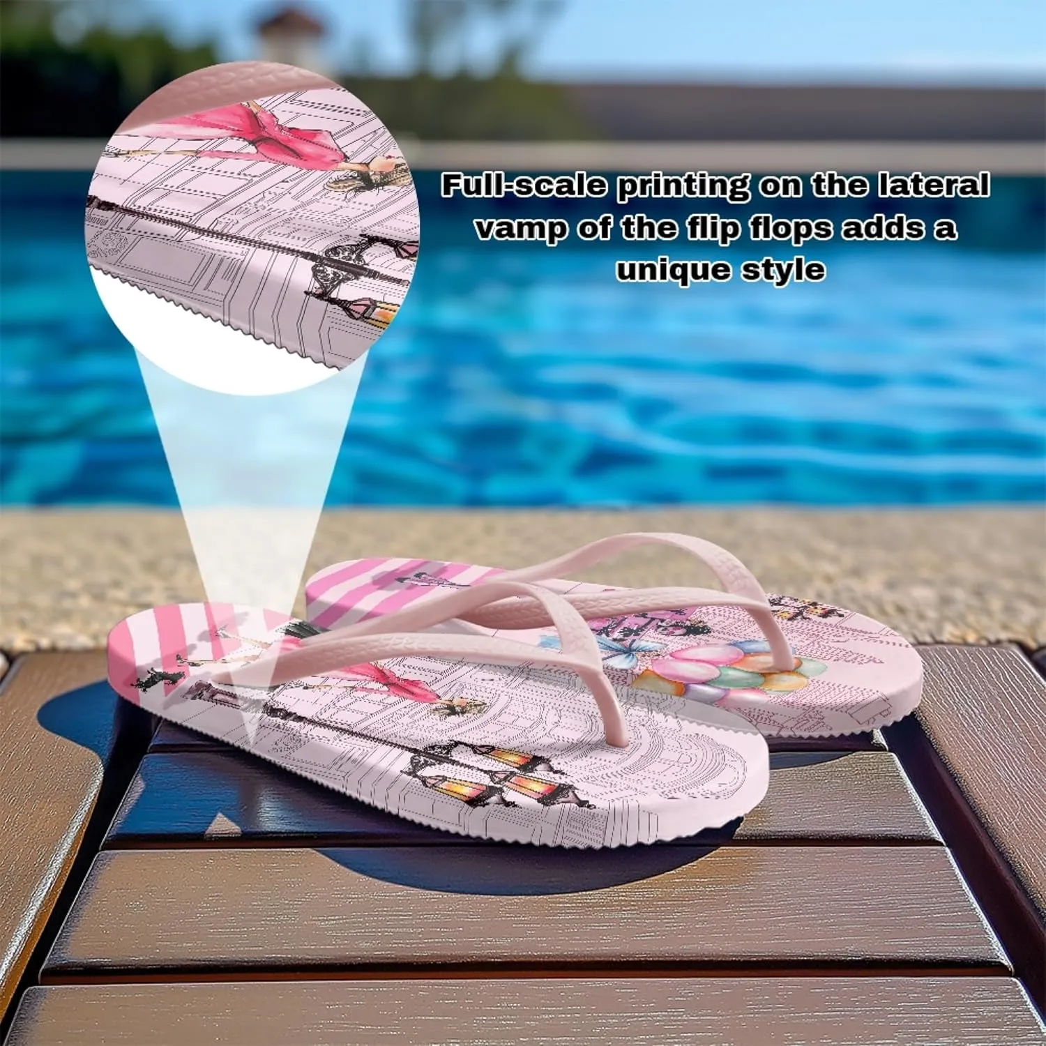 Flip Flops for Women Comfortable EVA Beach Sandals Cute Summer Non Slip Gym Slippers Bathroom Shower Shoes