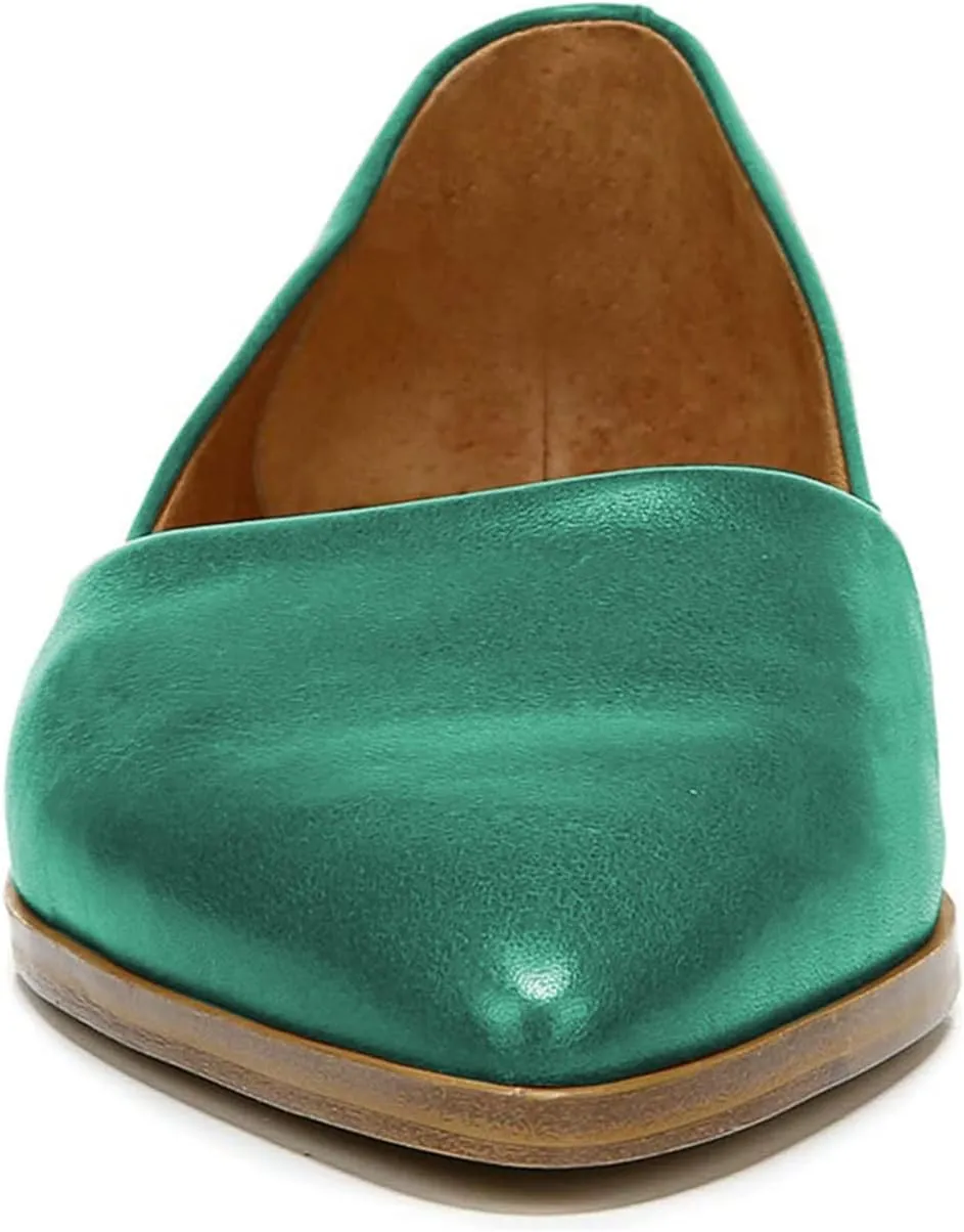 FOWT Classic Shallow Slip on Flats Chic Sexy Pointed Toe Low Heel Shoes Elegant Simple Office Brown Ballet Flats for Women, US Size 4-16 M