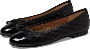 French Sole® Tamara Slip-on Shoes for Women – Leather Upper – Quilted Design – Bow-Tie Detailing
