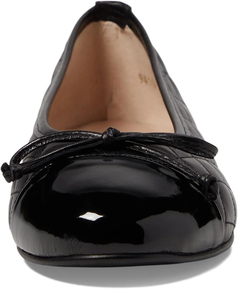 French Sole® Tamara Slip-on Shoes for Women – Leather Upper – Quilted Design – Bow-Tie Detailing