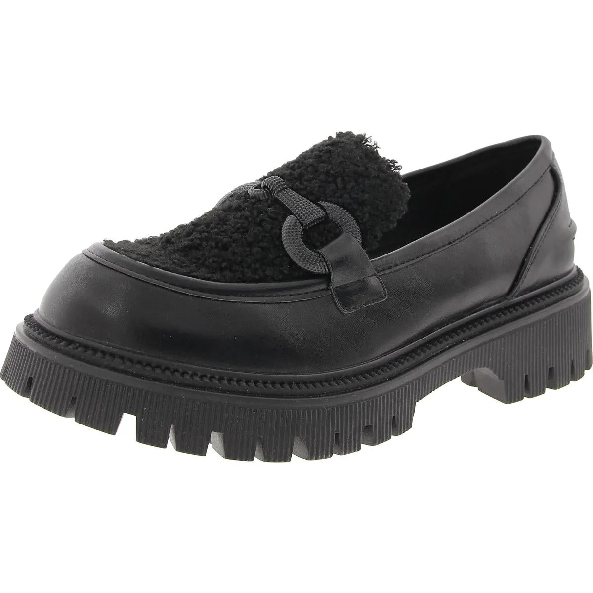 G.C. Shoes Womens Vince Solid Faux Leather Loafers