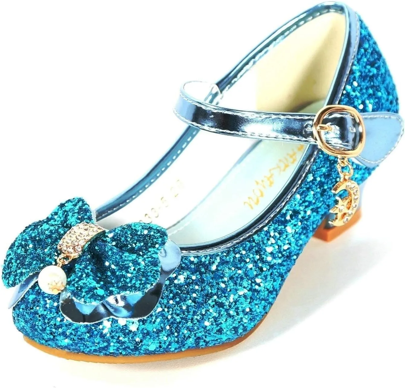 Girls Dress Shoes Adorable Sparkle Mary Jane Flats for Wedding Party