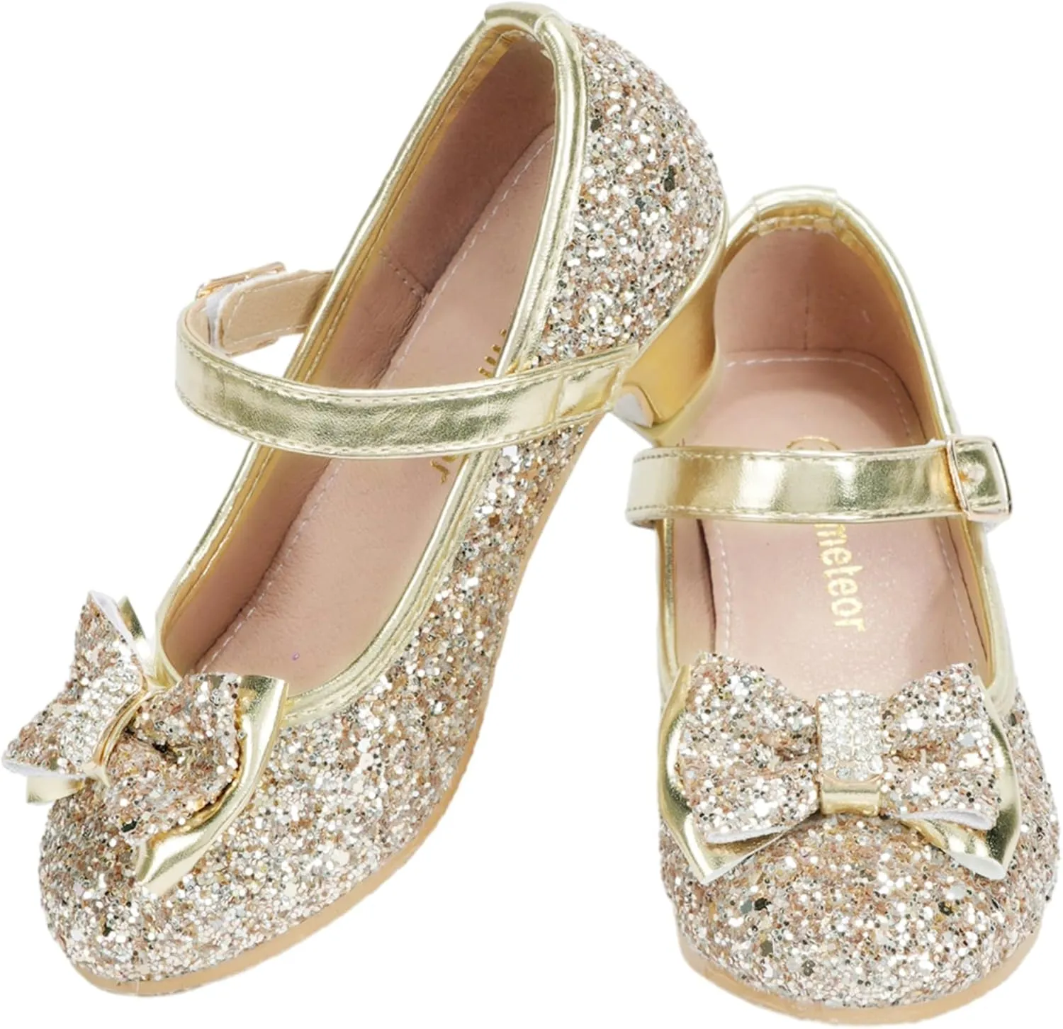 Girls Dress Shoes Low Heel Princess Shoes Wedding Party Mary Jane Flats for Toddler/Little Kids