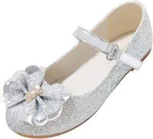 Girls Dress Shoes Mary Jane Shoes Low Heel Ballerina Flats Wedding Party School Shoes for Little/Big Kids