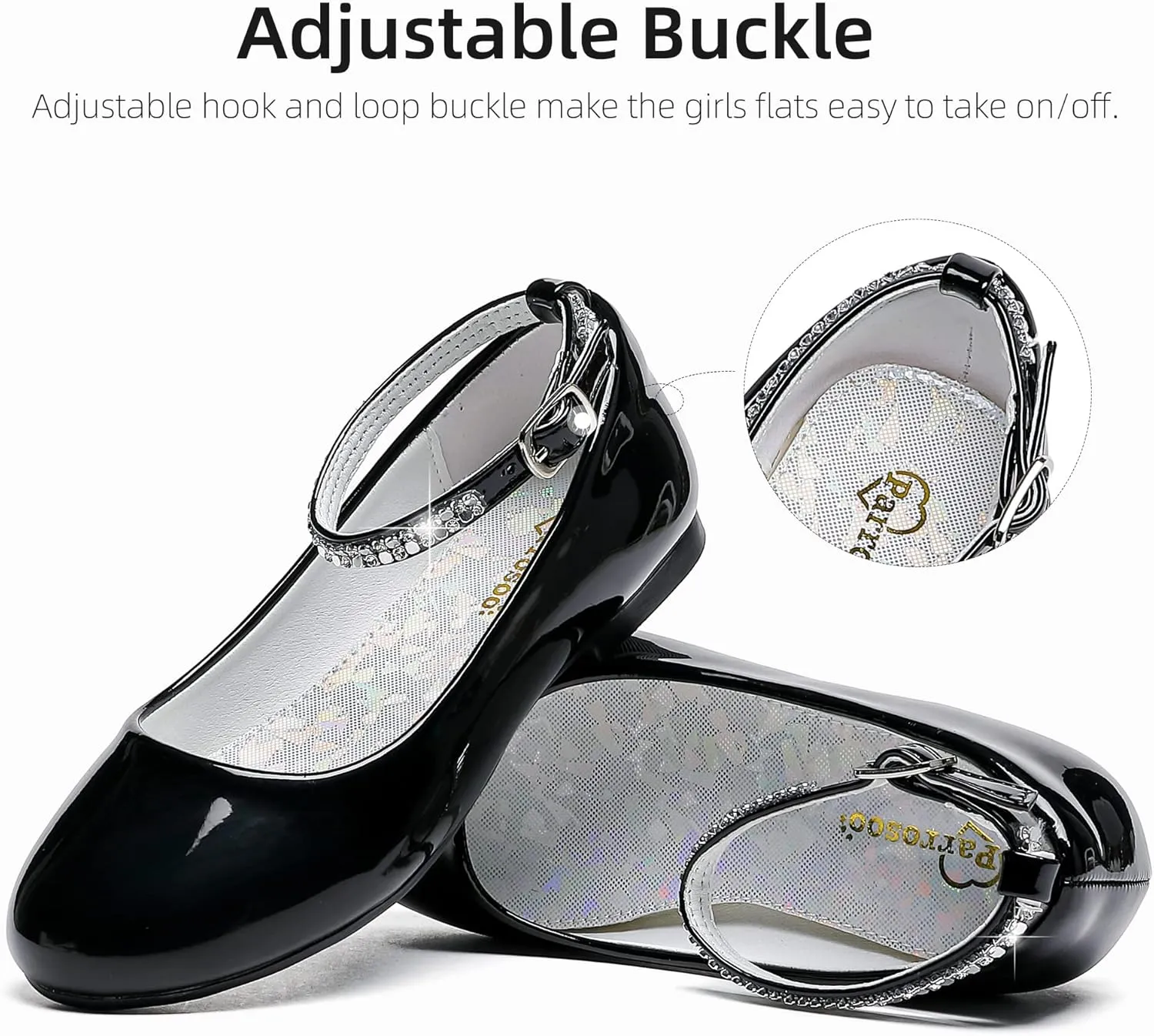 Girls Dress Shoes Princess Wedding Girls Flats Toddler Girl Shoes for Little Big Kids