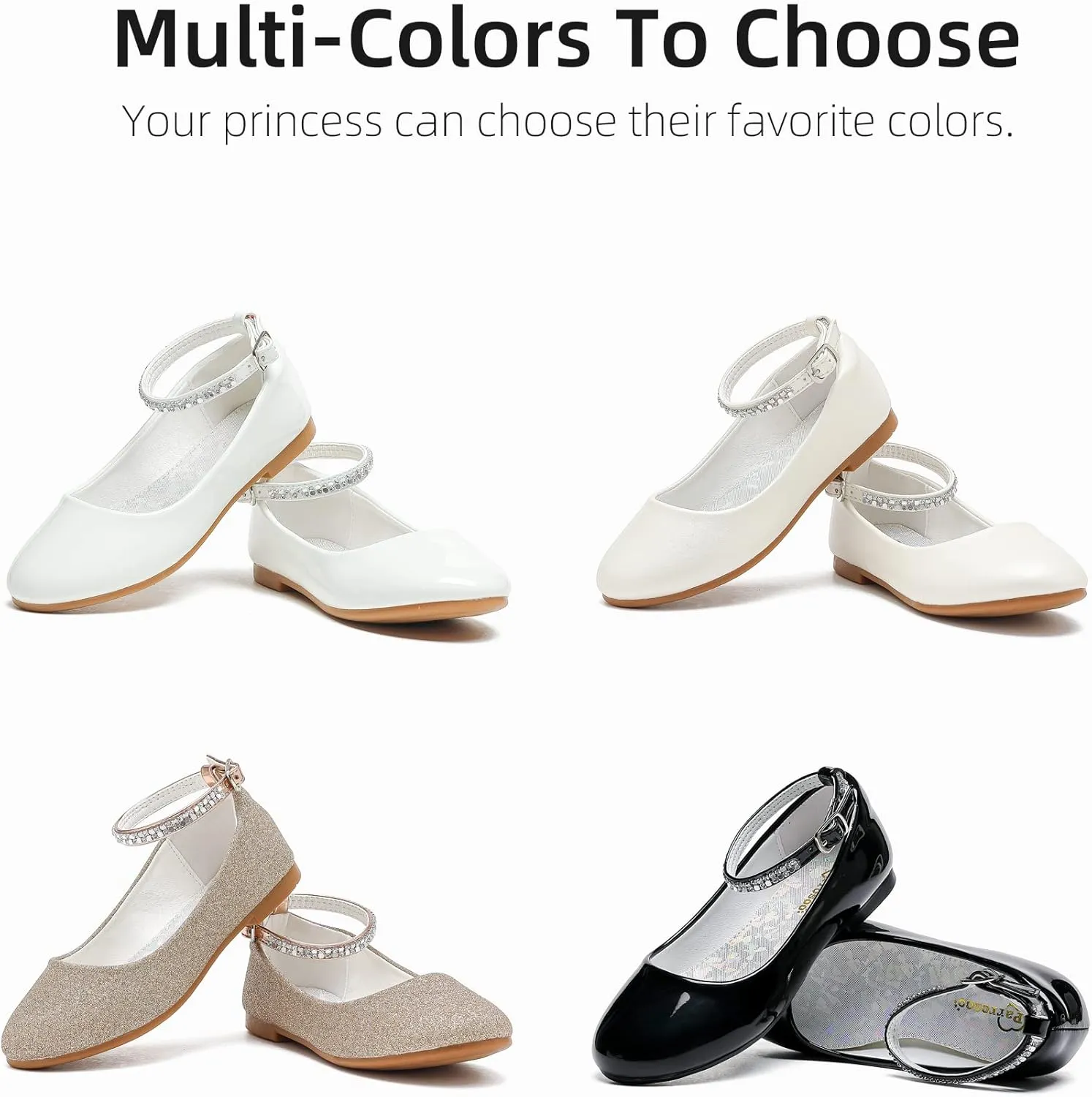 Girls Dress Shoes Princess Wedding Girls Flats Toddler Girl Shoes for Little Big Kids