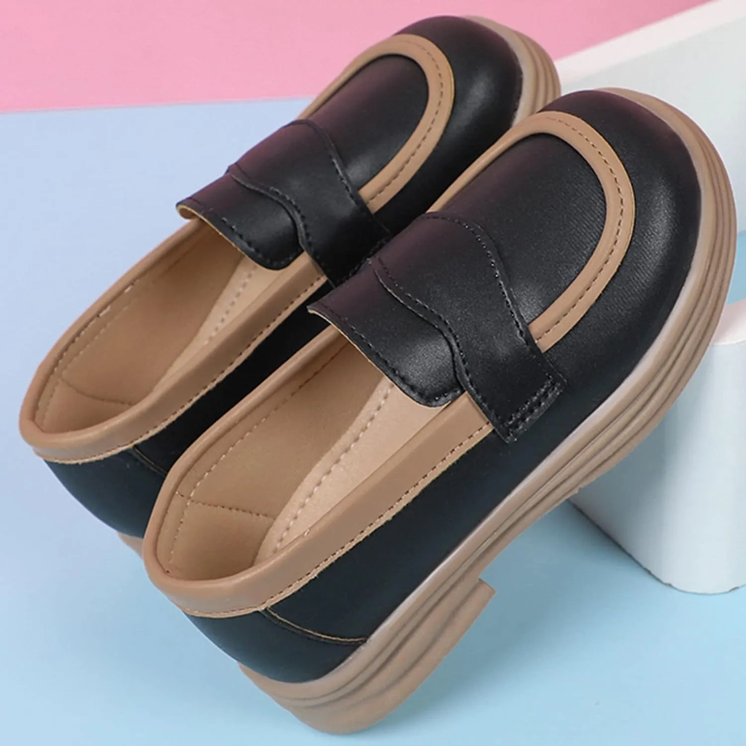 Girls Dress Shoes Toddler Girls Mary Jane Flats for School Party Wedding Shoes Kids Uniform Platform Shoes