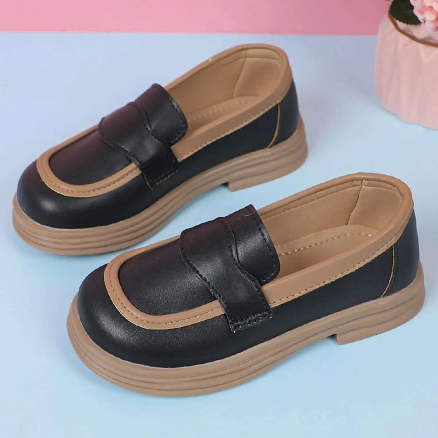 Girls Dress Shoes Toddler Girls Mary Jane Flats for School Party Wedding Shoes Kids Uniform Platform Shoes