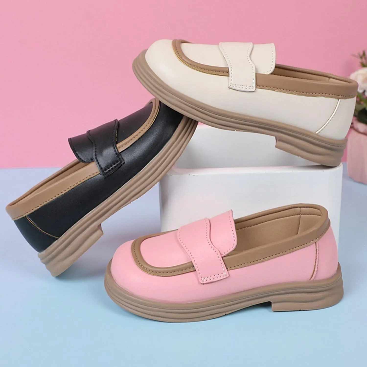 Girls Dress Shoes Toddler Girls Mary Jane Flats for School Party Wedding Shoes Kids Uniform Platform Shoes