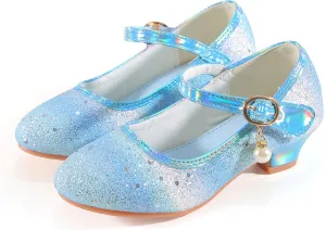 Girls Flats Sparkle Party Mary Jane Princess Dress Shoes