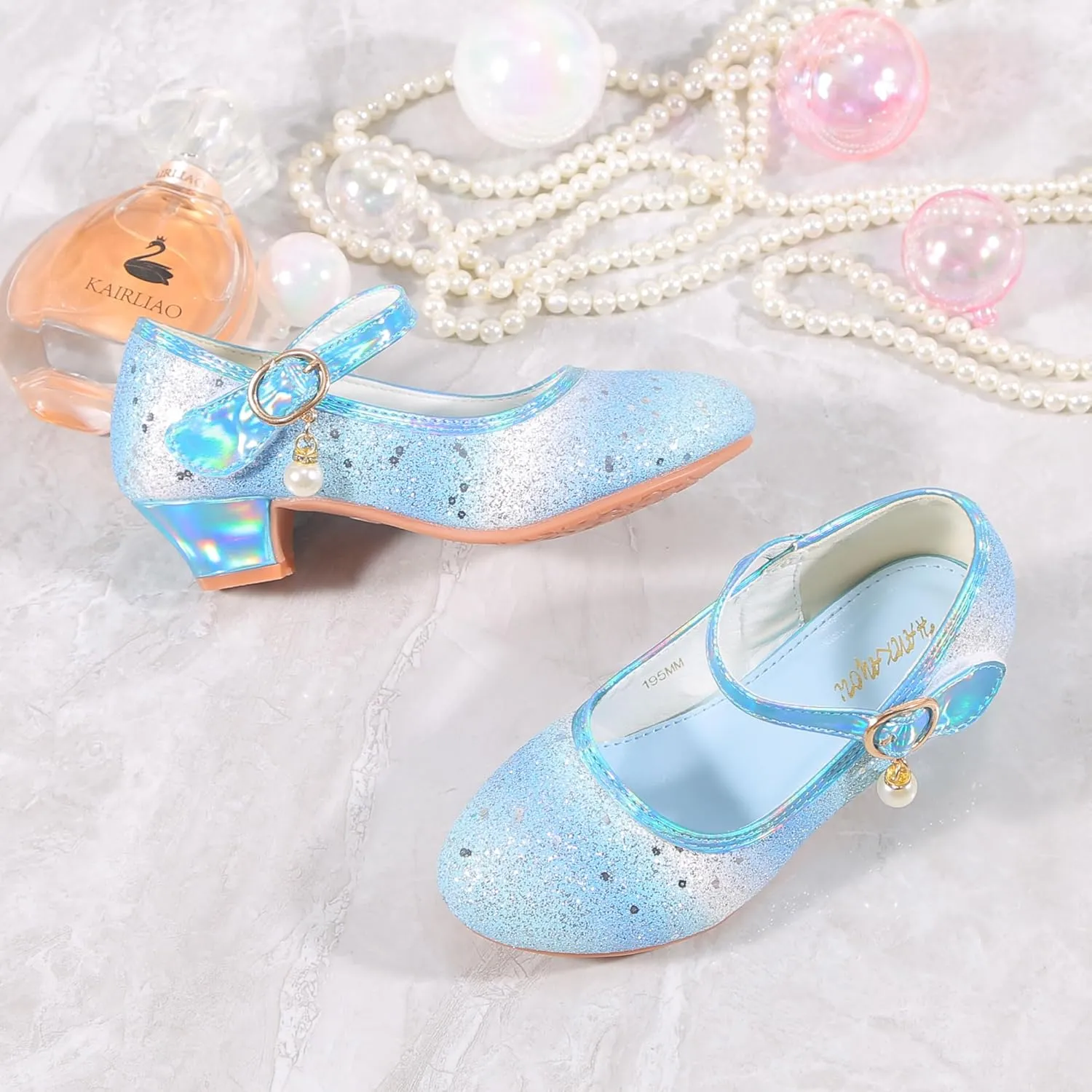 Girls Flats Sparkle Party Mary Jane Princess Dress Shoes