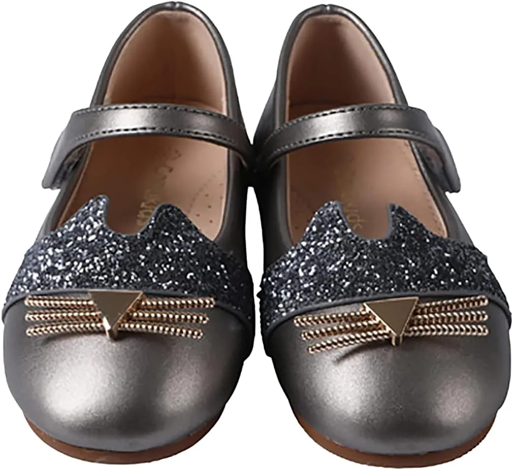 Girls Glitter Mary Jane Sparkle Princess Party Dress Shoes