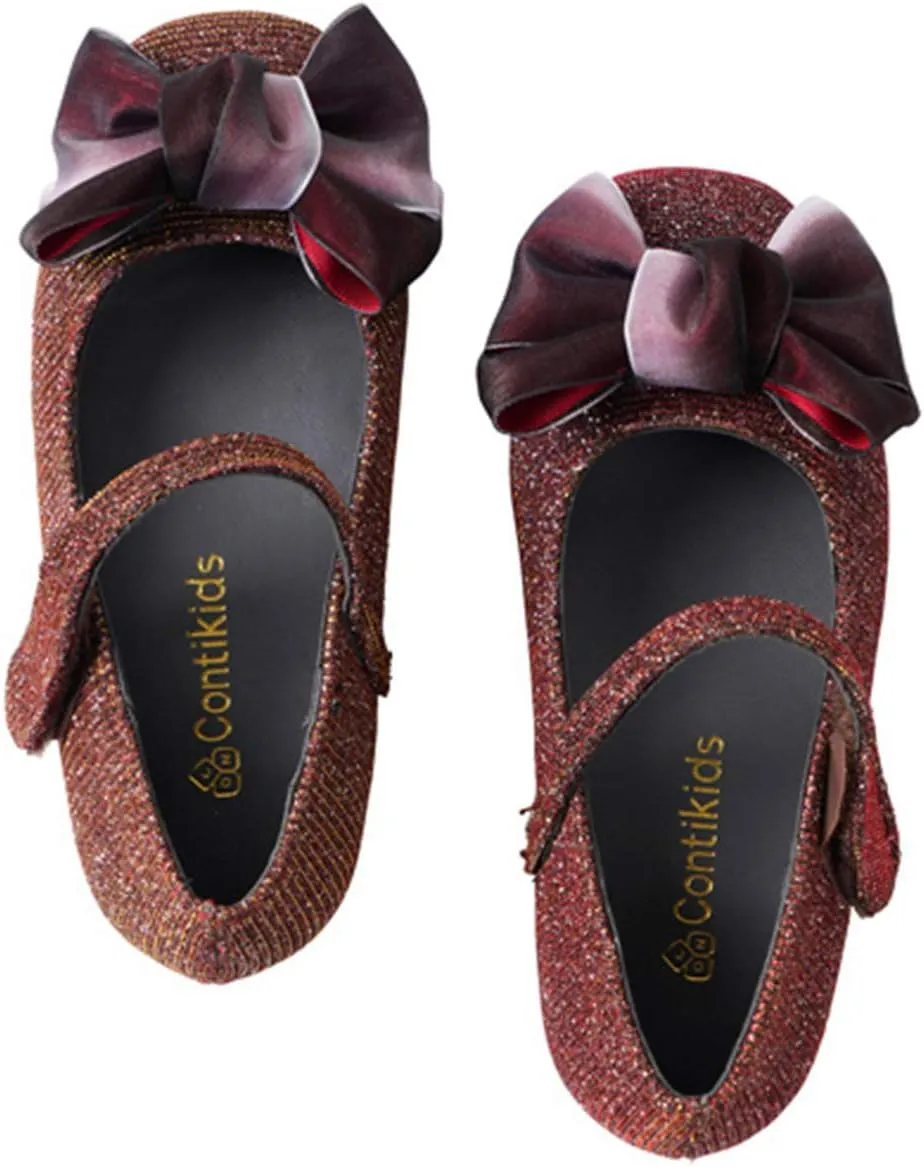Girls Glitter Mary Jane Sparkle Princess Party Dress Shoes