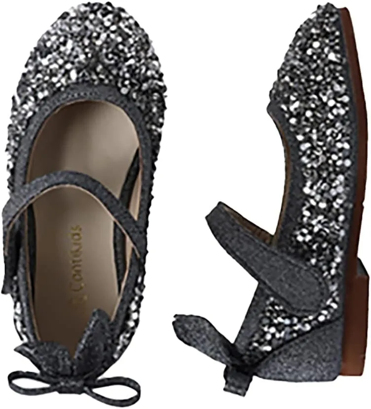 Girls Glitter Mary Jane Sparkle Princess Party Dress Shoes