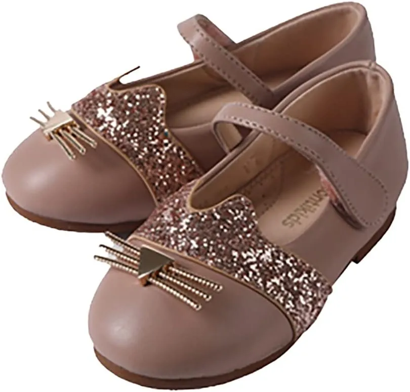 Girls Glitter Mary Jane Sparkle Princess Party Dress Shoes