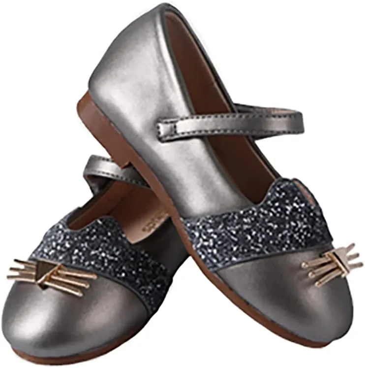 Girls Glitter Mary Jane Sparkle Princess Party Dress Shoes