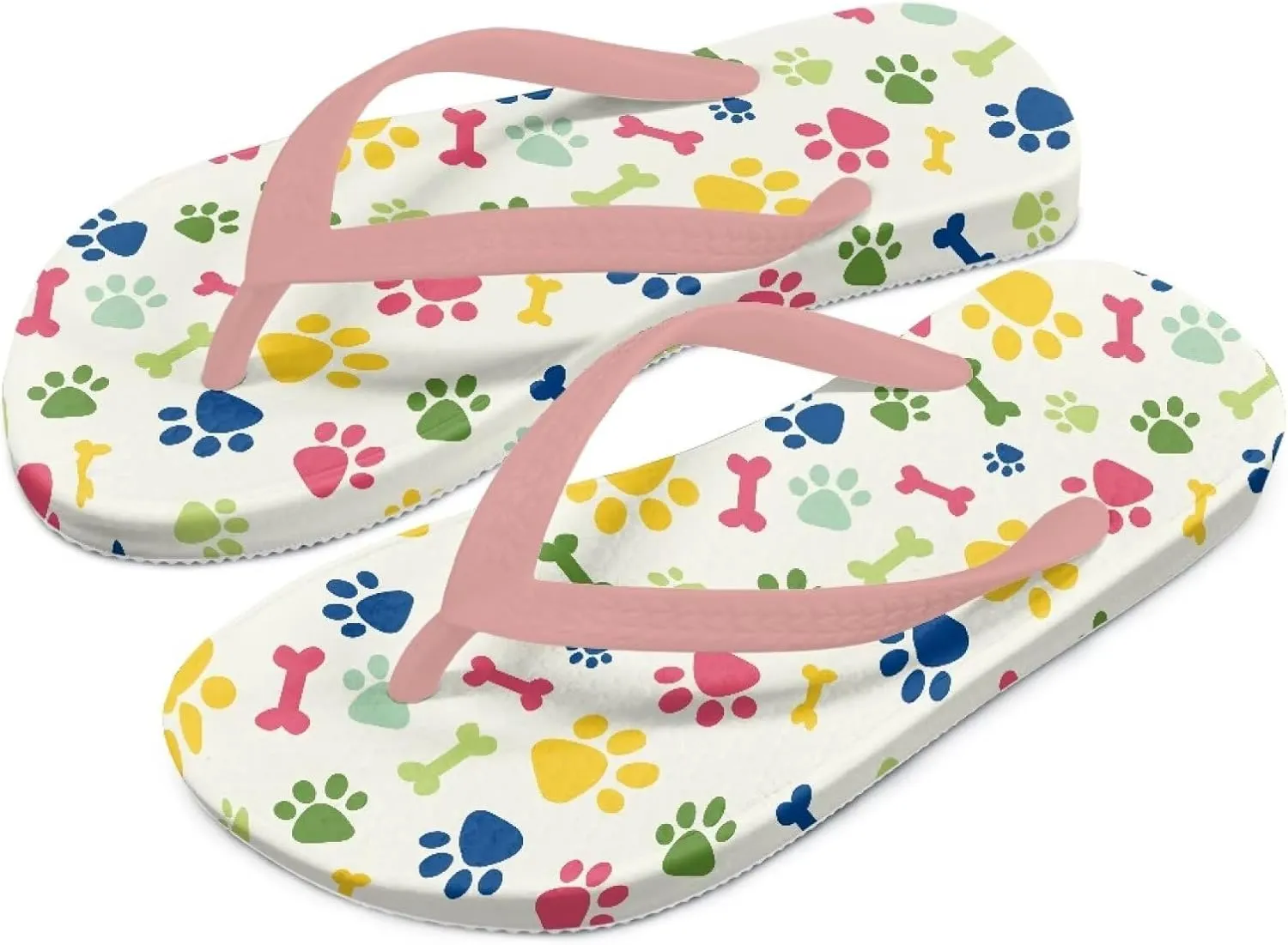 Girls Kids Beach Flip Flops Children's Flip Flops Basic Non-Slip Sole Sandals Pink Straps