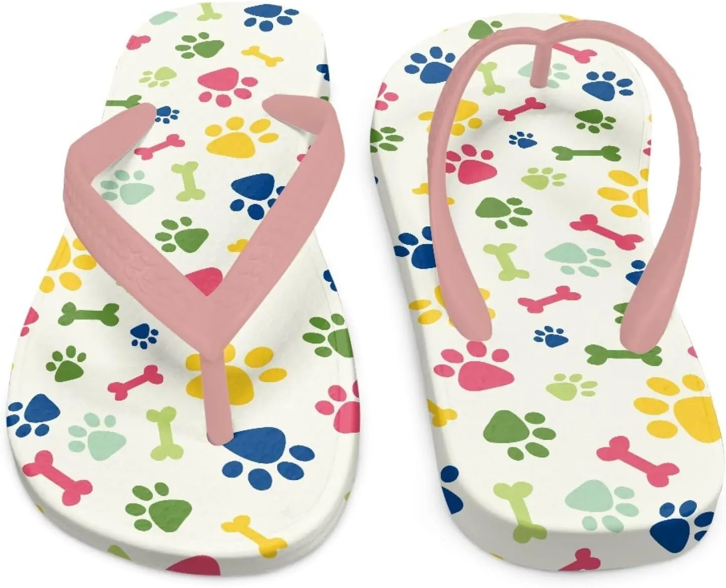 Girls Kids Beach Flip Flops Children's Flip Flops Basic Non-Slip Sole Sandals Pink Straps