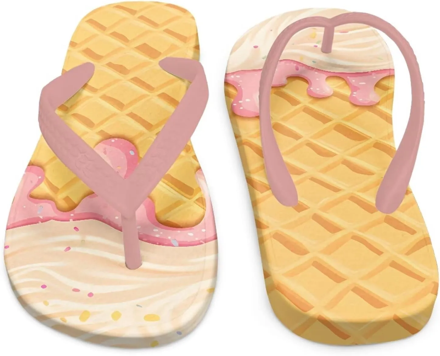 Girls Kids Beach Flip Flops Children's Flip Flops Basic Non-Slip Sole Sandals Pink Straps