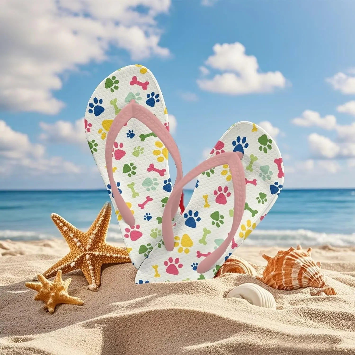 Girls Kids Beach Flip Flops Children's Flip Flops Basic Non-Slip Sole Sandals Pink Straps