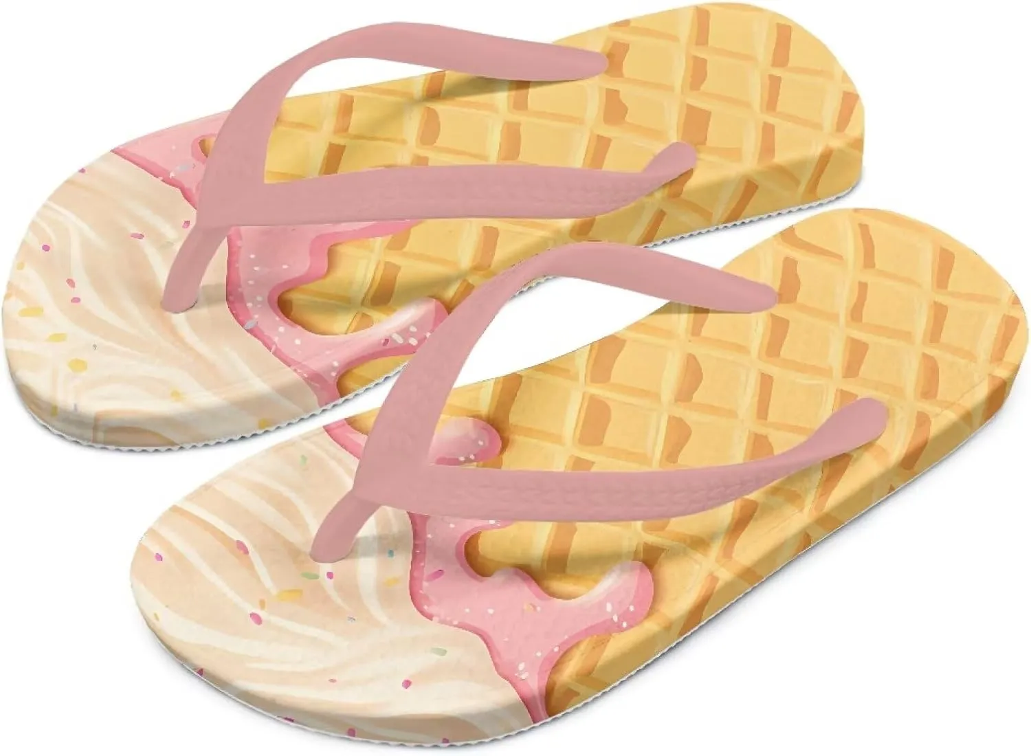 Girls Kids Beach Flip Flops Children's Flip Flops Basic Non-Slip Sole Sandals Pink Straps