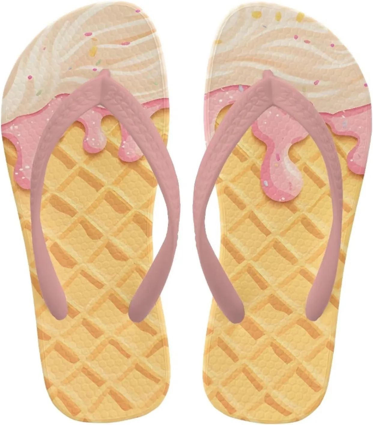 Girls Kids Beach Flip Flops Children's Flip Flops Basic Non-Slip Sole Sandals Pink Straps