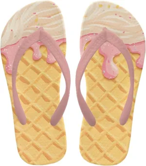 Girls Kids Beach Flip Flops Children's Flip Flops Basic Non-Slip Sole Sandals Pink Straps