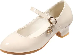 Girls Mary Jane Dress Shoes Flower Girl Wedding School Uniform Low Heels Toddler Little Kids Pump Shoes Mary Jane Shoes