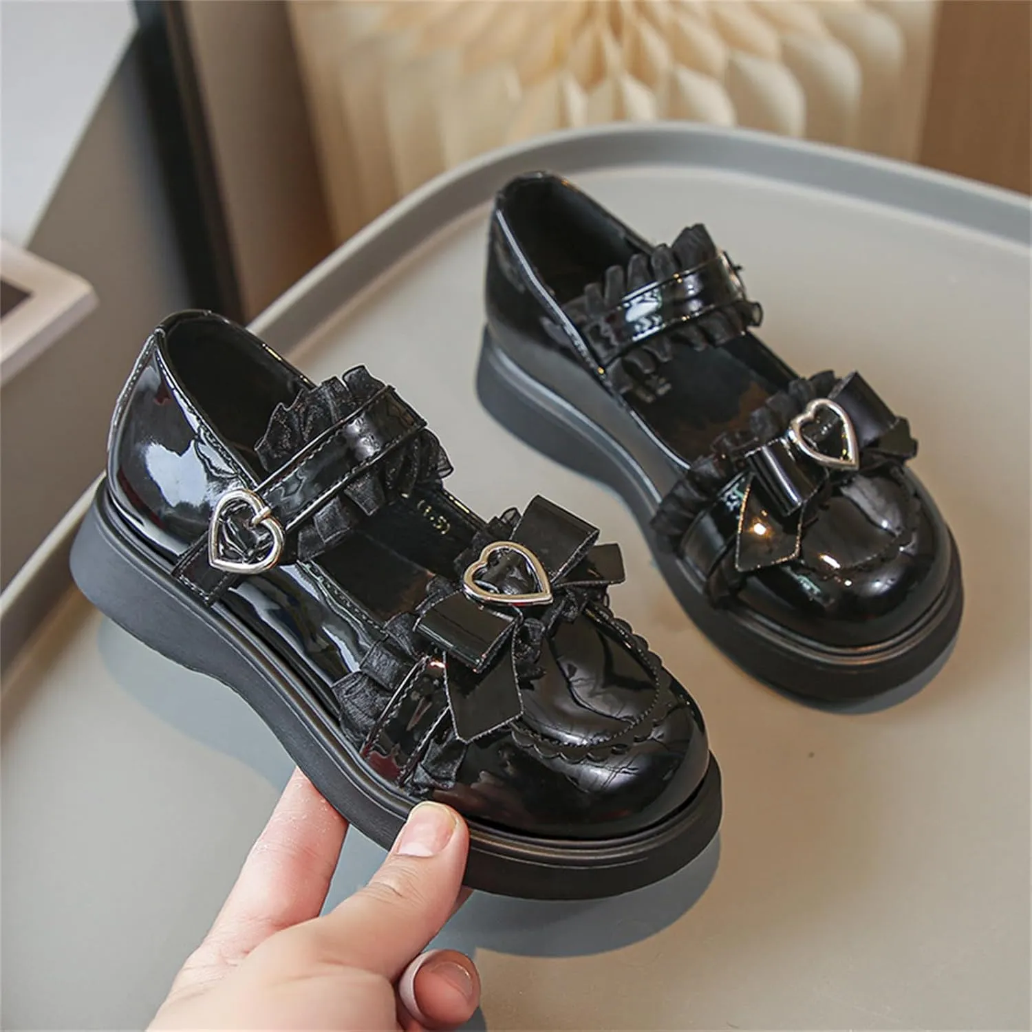 Girls Mary Jane Shoes Princess Wedding Party Flower Girl School Shoes Flats